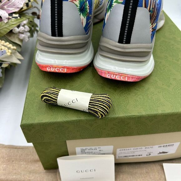 Men’s Gucci blue run low top sneakers size 10.5 made in Italy - Picture 5 of 8